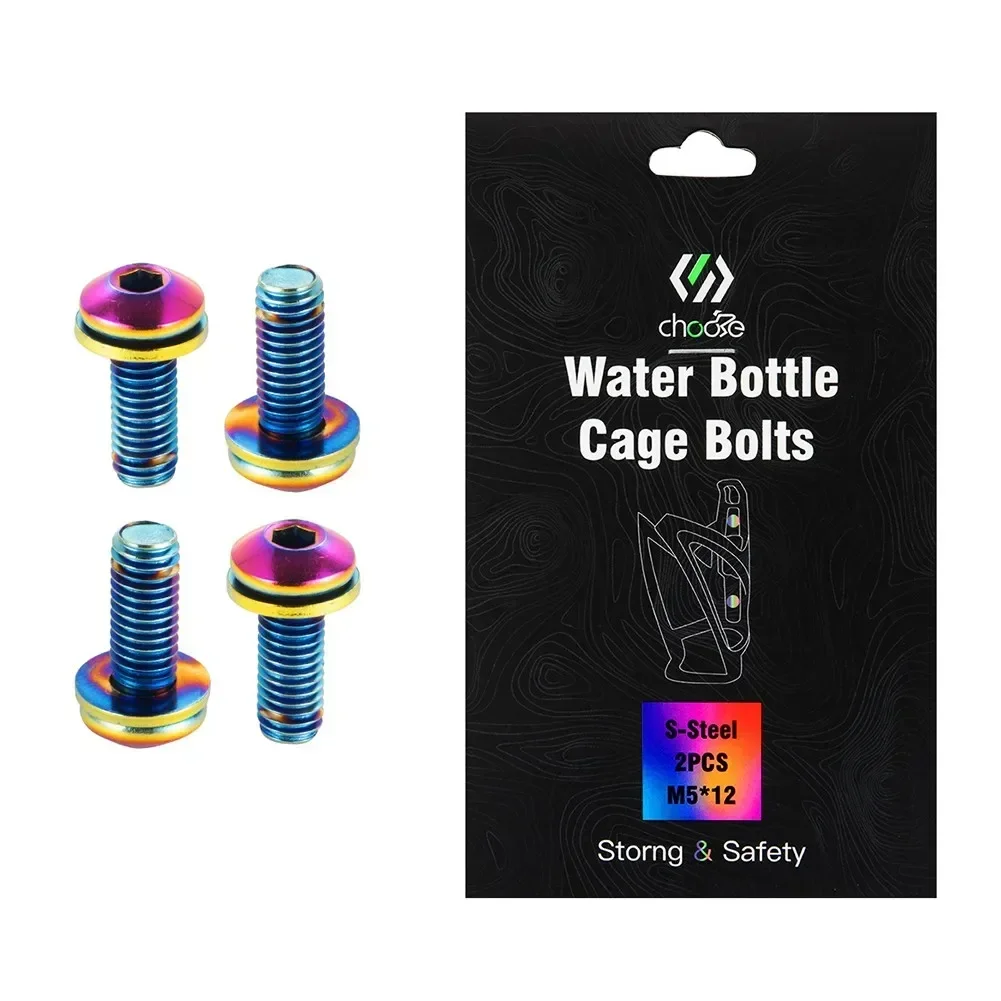 Mountain Biking Water Bottle - 4szt M5x12 Śruby do koszyków na
