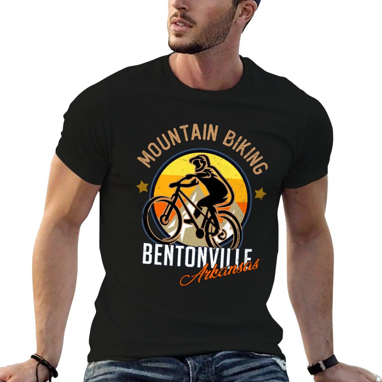 Koszulka z nadrukiem, wzór mod – Mountain Biking Bentonville Arkansas recenzja i cena