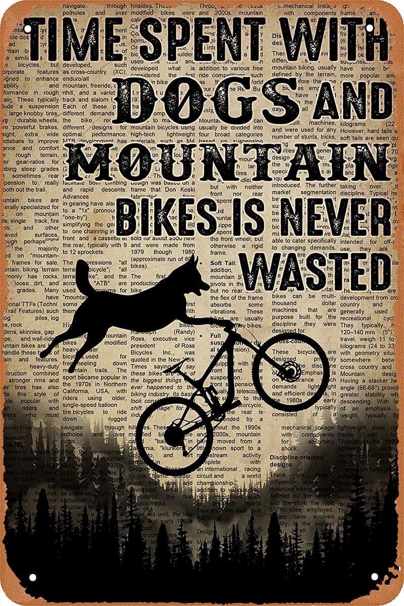 Metalowy Znak Blaszany w Stylu – Mountain Biking With Dog recenzja i cena