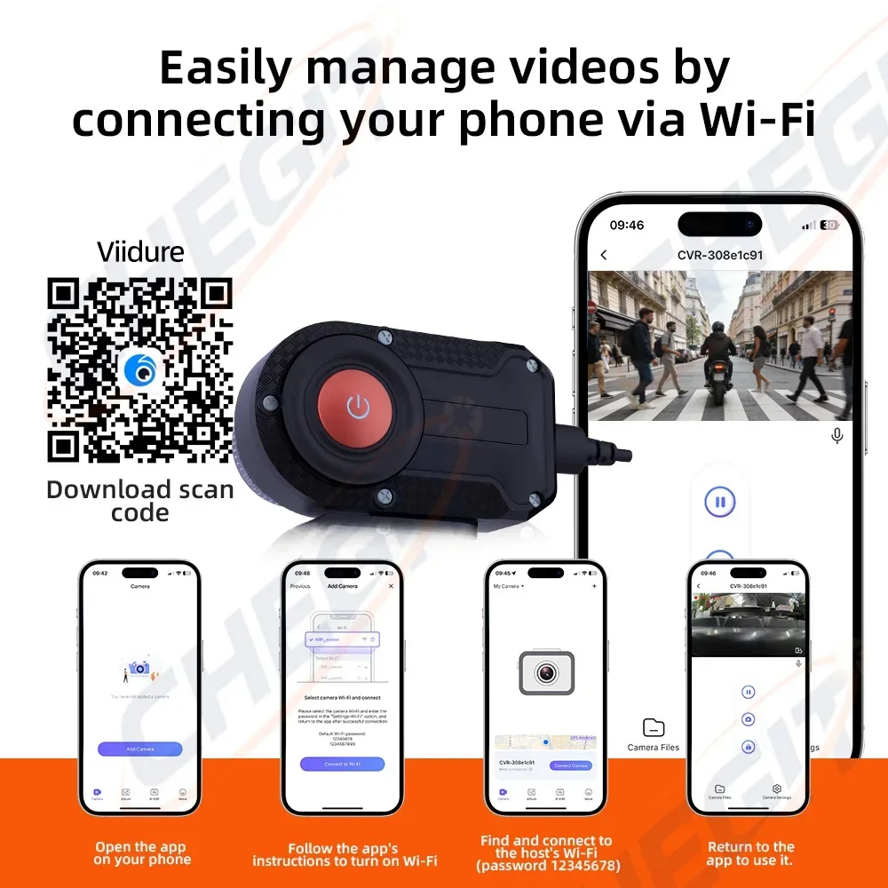 Kamera motocyklowa WiFi 2K HD, – Mountain Biking Images recenzja i cena