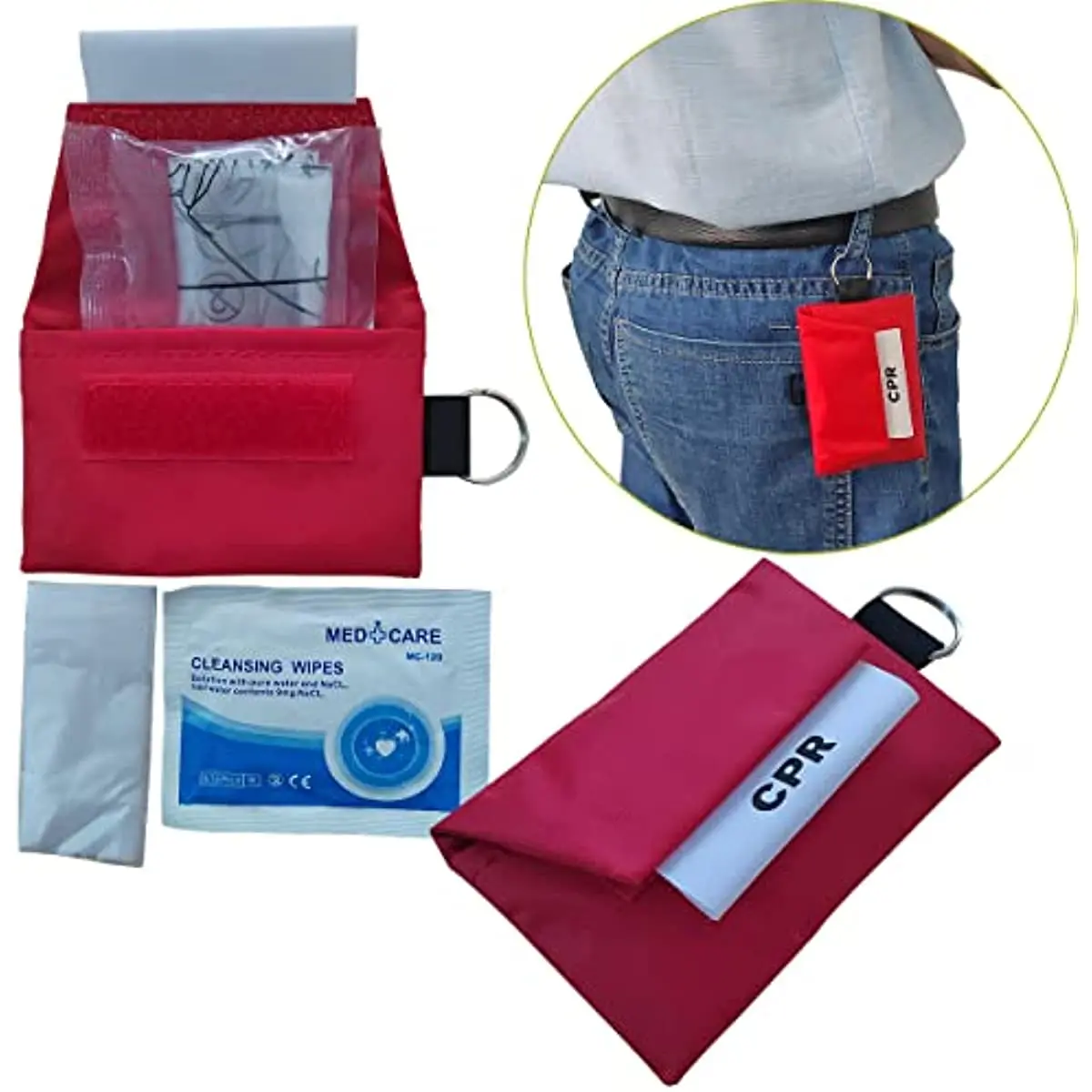 3 szt. CPR osłona twarzy brelo – Mountain Biking First Aid Kit recenzja i cena